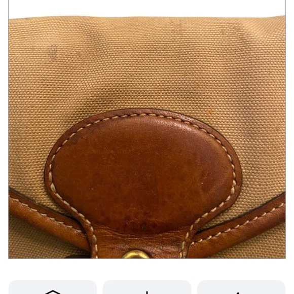 COACH LEGACY DEMI BROWN CANVAS LEATHER FLAP SHOULDER BAG - Picture 7 of 9